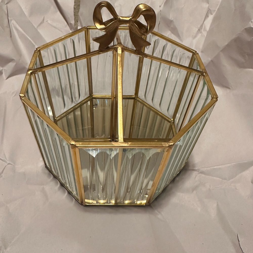 Gold Bow Makeup/brush/ect. Holder